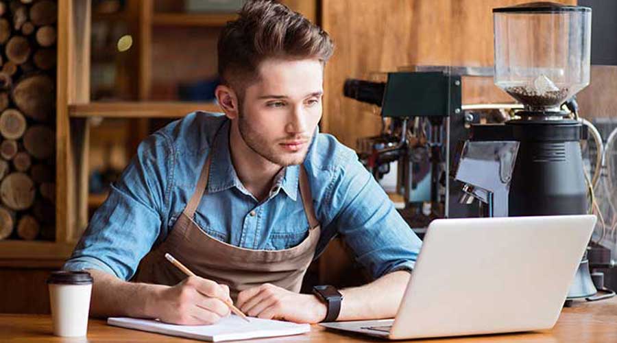 Person at desk